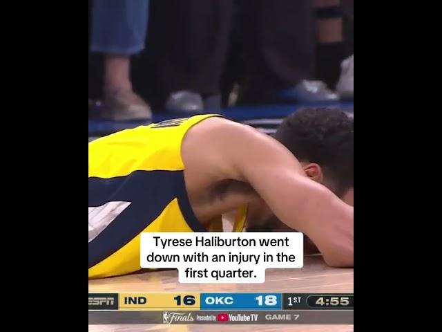 Tyrese Haliburton leaves Game 7 in the first quarter