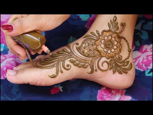 Foot Mehndi design simple 2019 | Leg Henna design |