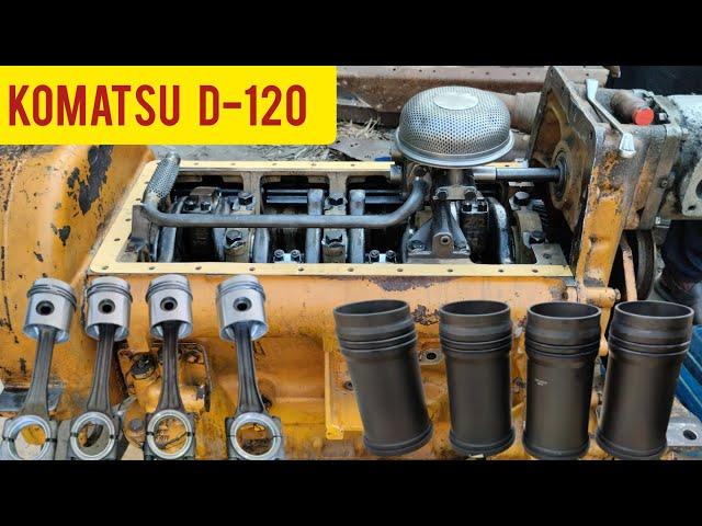 Overhauling Komatsu D120 diesel engine | Restoration Komatsu D120 engine with basic tools