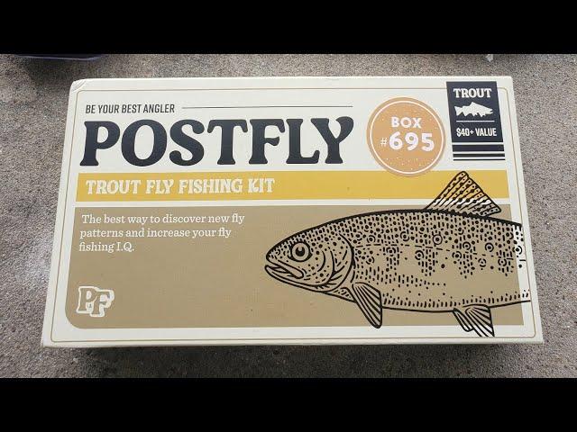 UnBoxing My First POSTFLY Trout Fly Fishing Kit