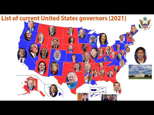 2021- List of current United States governors