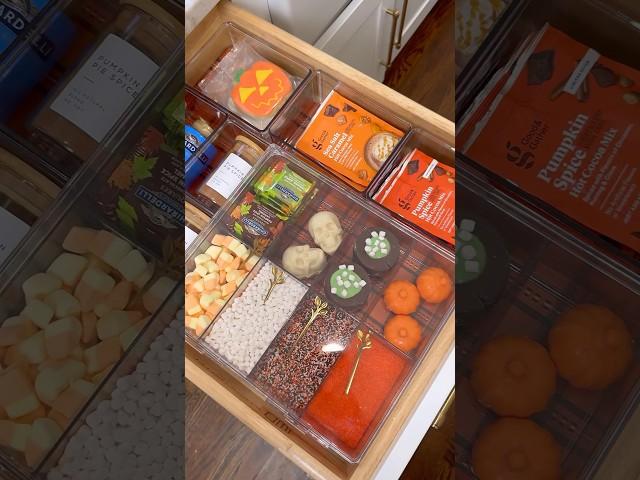 Fall Hot Cocoa Restock #ASMR #fall #hotcocoa #snacks #drawerorganizer #candydrawer #fyp #treats