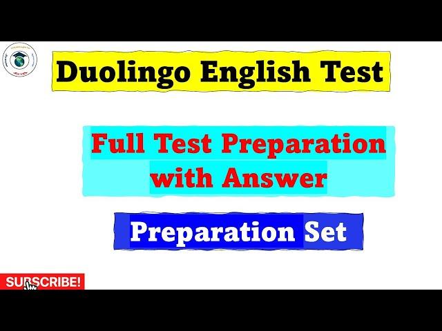 1hr full Duolingo English Test - Preparation #1