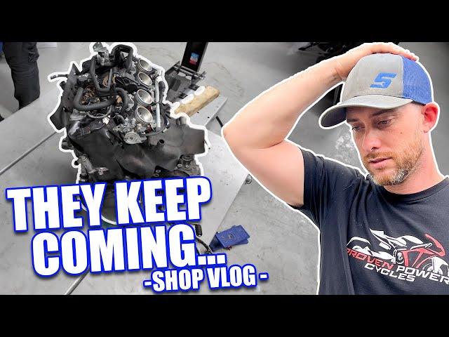 Another Damaged ZX-14r Engine... - Shop Vlog