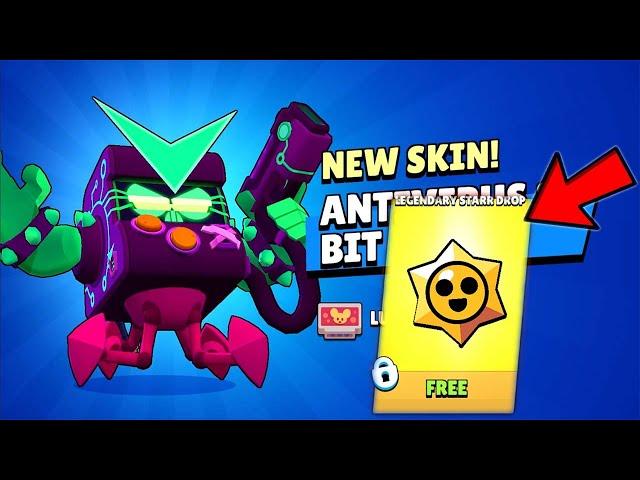 ANTIVIRUS 8- BIT FINALLY NEW SKIN BEST LEGENDARY GIFTS BRAWL STARS UPDATE!!