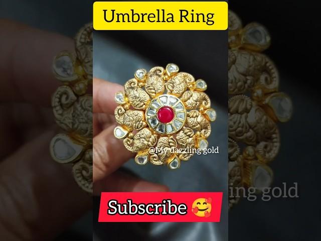 Umbrella Ring Gold Design  #shorts #youtubeshorts #shortsvideo