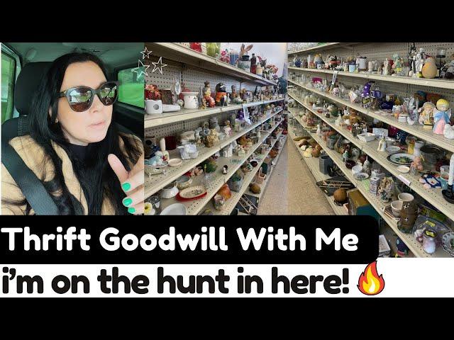 picking GOODWILL shelves for home decor to resell