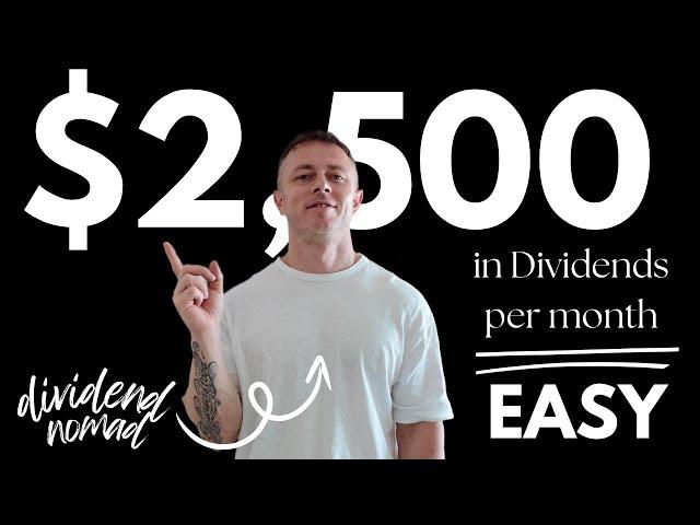 $2,500 in Dividends Per month is Easy:  Here's Why High Yield Income Investing Is Great!