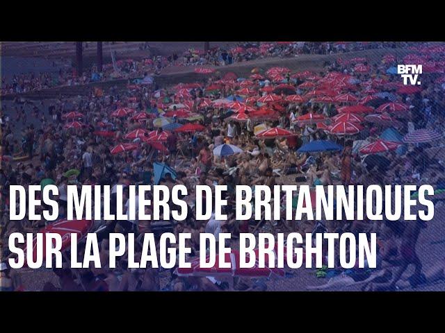 Avec les fortes chaleurs, des milliers de Britanniques se ruent sur la plage de Brighton