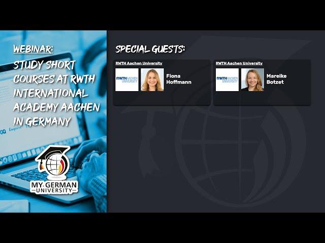 Webinar: Study Short Courses at RWTH International Academy Aachen in Germany