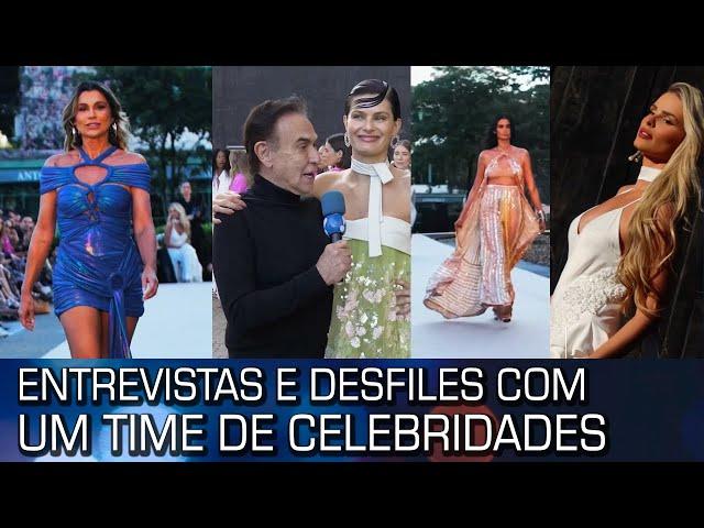 ENTREVISTAS E DESFILES COM UM TIME DE CELEBRIDADES