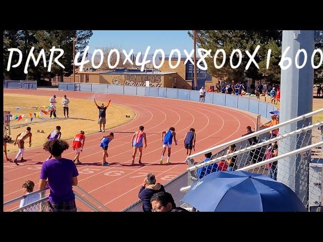 DMR 400-400-800-1600 High School Run. Track and Field.. Fabens Texas