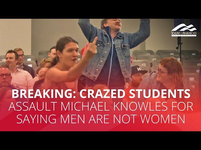 BREAKING: Crazed students assault Michael Knowles for saying men are not women