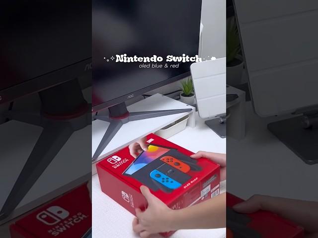 ˙｡˚ unboxing nintendo switch oled 🫧 ˖ ° #nintendo #unboxing #nintendoswitch #nintendoswitcholed