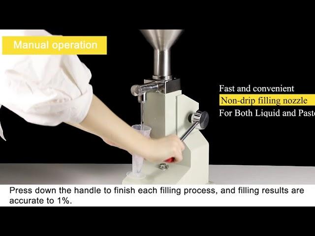 Moonshan Manual Liquid & Paste Filling Machine for Cosmetic Oil Lipgloss Cream Shampoo Sauce