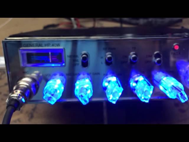 General HP40 with Blue Nitro LED lights and clear knobs