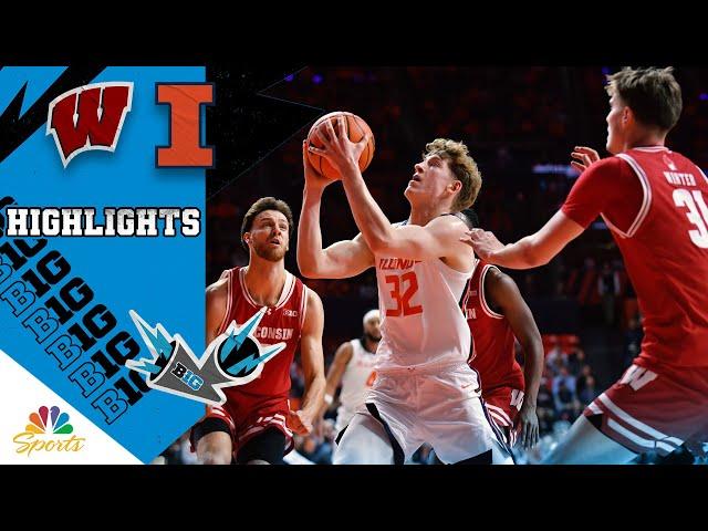 Wisconsin vs. Illinois | COLLEGE BASKETBALL HIGHLIGHTS | 12/10/24 | NBC Sports