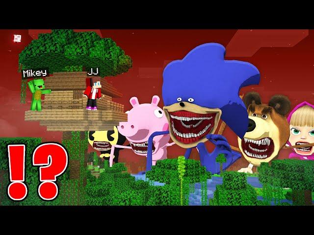 How JJ and Mikey Found The Biggest ALL MONSTERS TAPES FAMILY JJ and Mikey in Minecraft! - Maizen