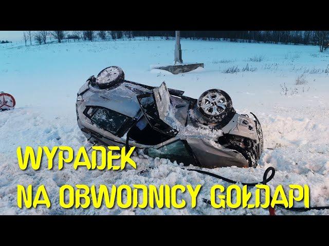 Wypadek w Gołdapi na skrzyżowaniu DK65 z DW650