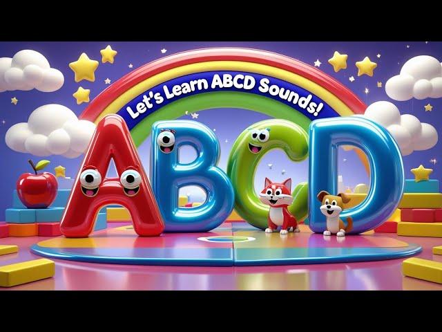 "ABCD Phonics Song | Fun Alphabet Words with Sounds & 3D Animation for Kids!"
