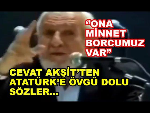 İlahiyatçı Prof. Dr. Cevat Akşit: Atatürk'e anıt yaptık. Çünkü ona minnet borcumuz var.