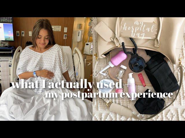 What's in my hospital bag + my postpartum experience!