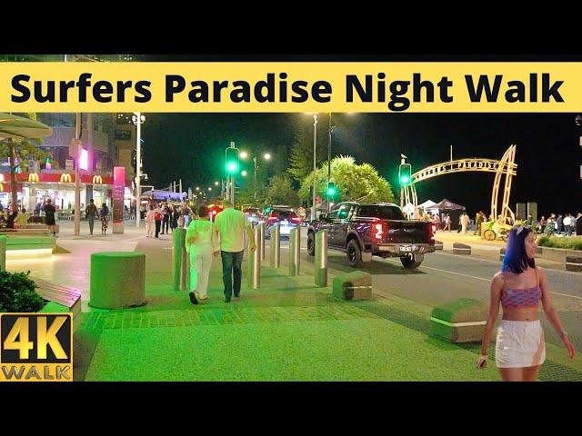 Surfers Paradise 4K Walk   Friday Night in Gold Coast NightLife ️