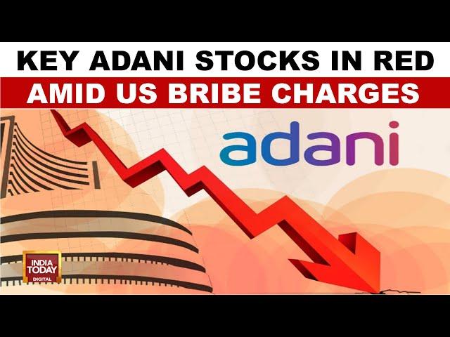 Key Adani Stocks In Red Amid US Bribe Charges | Adani Energy, Adani Green Nearly 20% Mark Down