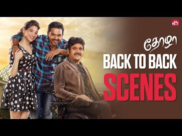 Thozha  - Back to Back Scenes |  Karthi | Nagarjuna | Tamannaah | Watch Full Movie Now in Sun NXT