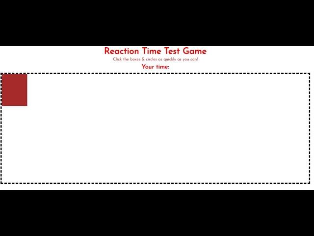 Reaction Time Test Game in VanillaJS