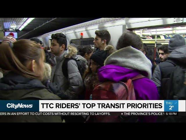 TTC riders' top transit priorities