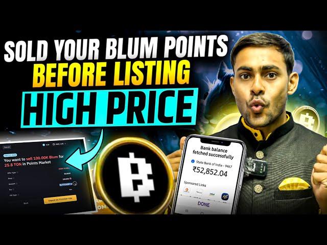 Blum Airdrop Sold Your Point High Price Blum Airdrop Whales Market Sell Process || Blum Token Price