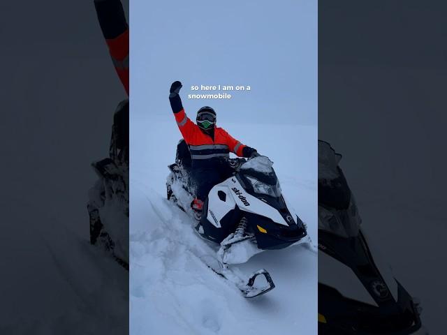 Sometimes you just have to do things for the plot  so here I am on a snow mobile on a glacier 