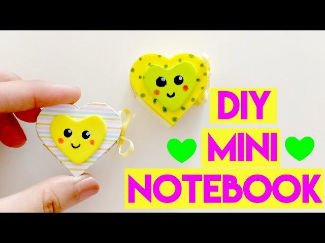 DIY MINI NOTEBOOKS - EASY MINI NOTEBOOK TUTORIAL - Easy & Cute Heart Shape Design !