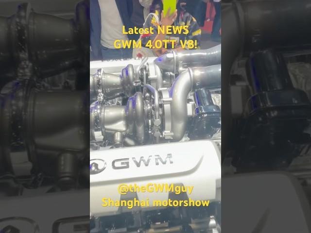 4.0 twin turbo V8!  latest news GWM just announced new engine! #v8 #gwm #twinturbo #4x4 #4wd