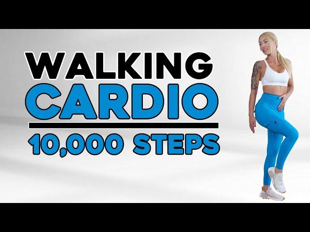 10000 STEPS IN 60 Min - Walking FAT BURN Workout to the BEAT, Super Fun, Knee Friendly, No Jumping