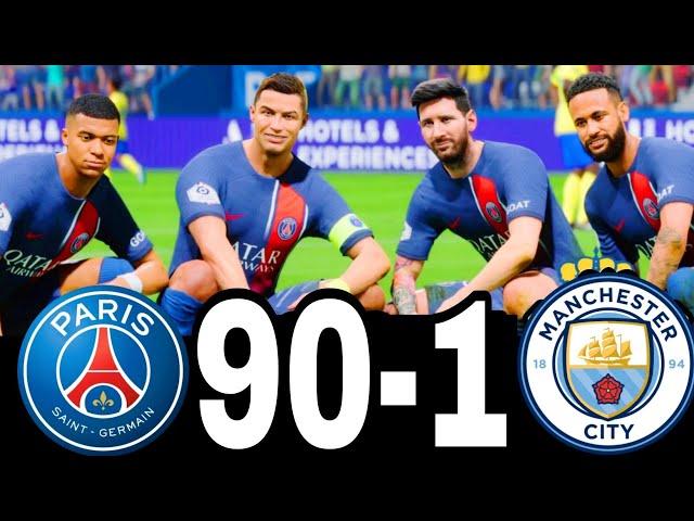 FC 24 -MESSI RONALDO NEYMAR & MBAPPE | ALL STARS |  PSG 100-0 MANCHESTER CITY