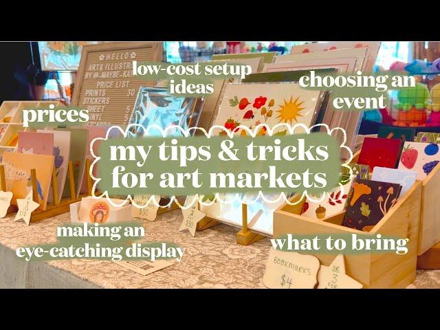 how to prep for an art market  vendor table setup ideas & display tips for success for craft fairs