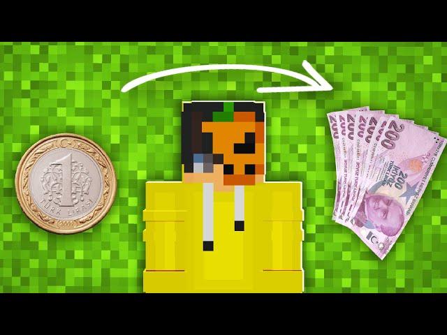 24 SAATTE 1 TLYİ 1000 TL YAPMAK!!  - MİNECRAFT