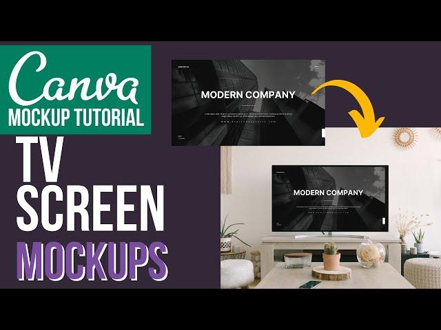 Make TV Screen Canva Smartmockups - Canva Mockup Tutorial