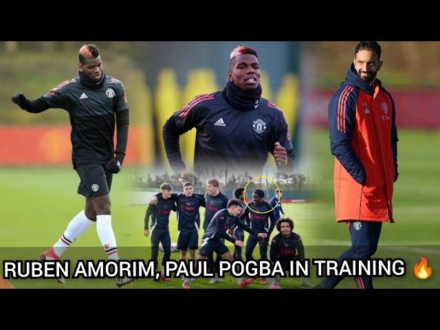 Breaking Paul Pogba Spotted at Manchester United Training for 3rd spell at Manchester United