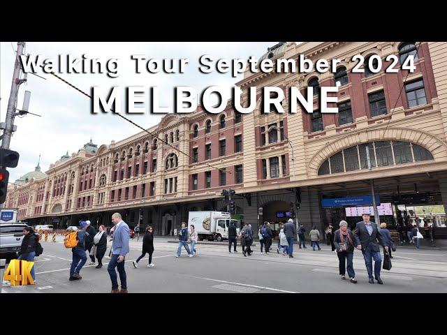 Morning Walk in Melbourne City CBD Australia - September 2024