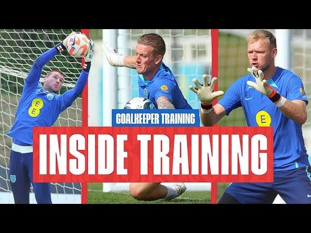 England Goalkeeper Training | Pickford, Ramsdale & Johnstone Rack up 80 SAVES!