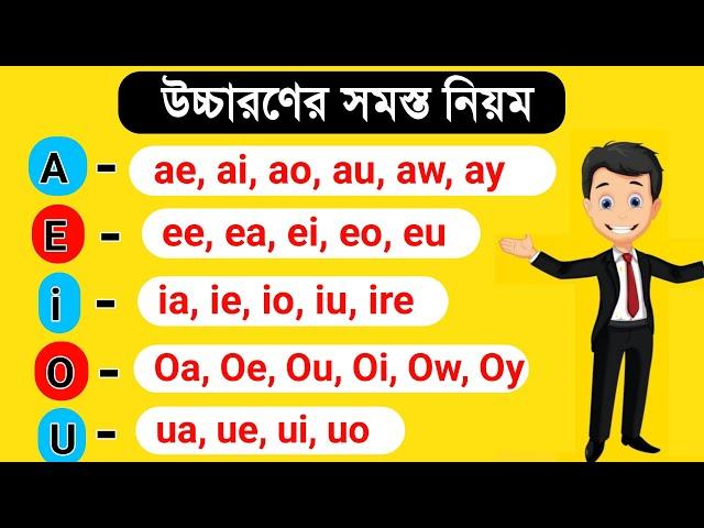 যুক্ত Vowel উচ্চারণের সঠিক নিয়ম । ইংরেজি উচ্চারণ শেখার সহজ উপায়।। English pronunciation rules ।।