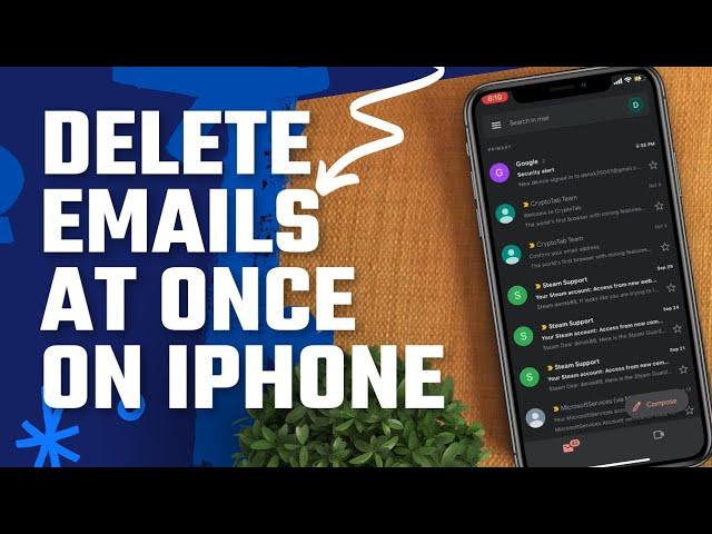 How to delete all GMail Emails at once on iPhone