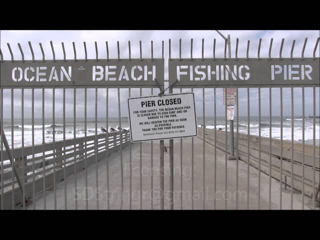 High Surf warning in Ocean Beach, City crews prepare for storm - 1/30/16