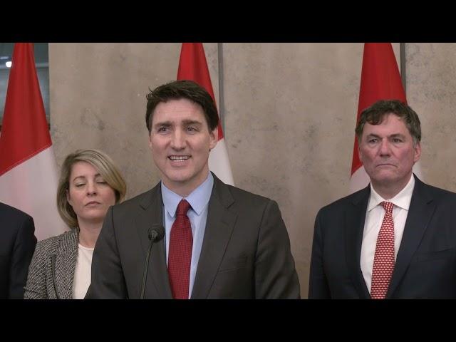 Announcement in response to U.S. tariffs on Canada