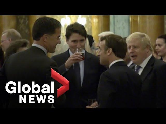 Trudeau, other leaders caught on camera "mocking" Trump during NATO reception