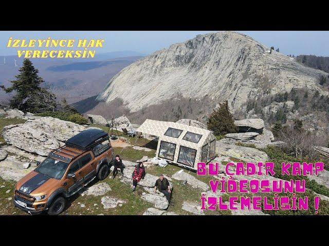 RAMADAN CAMP WITH INFLATABLE STOVE TENT AT THE TOP OF THE FAMILY ÇATALDAĞ