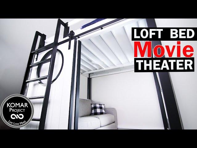 LOFT BED with MOVIE THEATER Build ||| Free Plans
